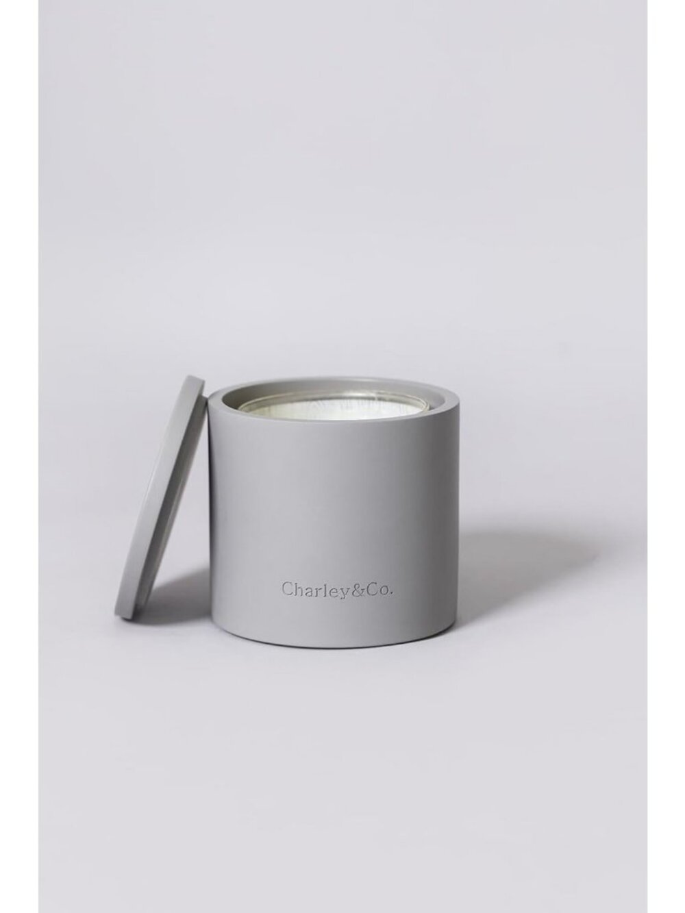 Minimalist Grey Cement Candle Holders for 14.5oz 3-Wick Candles - Chic Decor